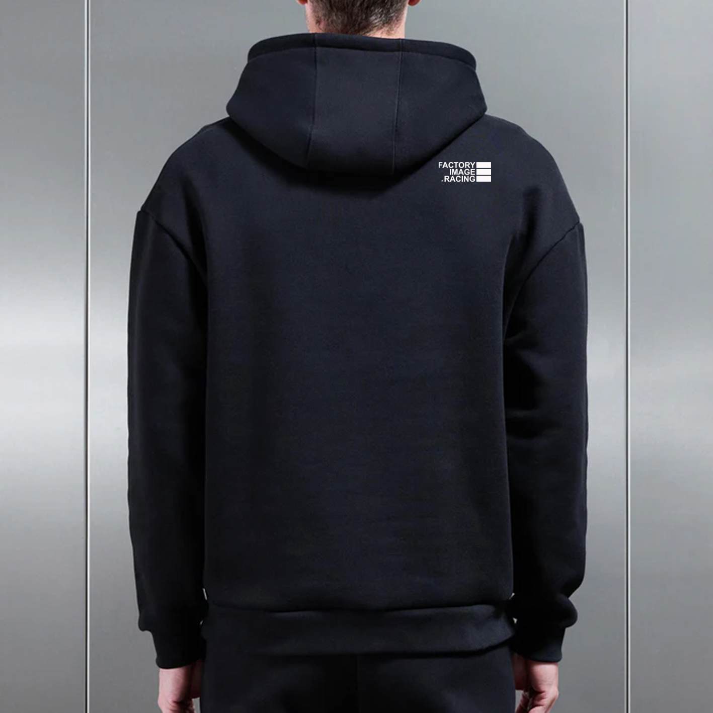 MINIMAL BLACK UNISEX HOODIE - M thumbnail 2