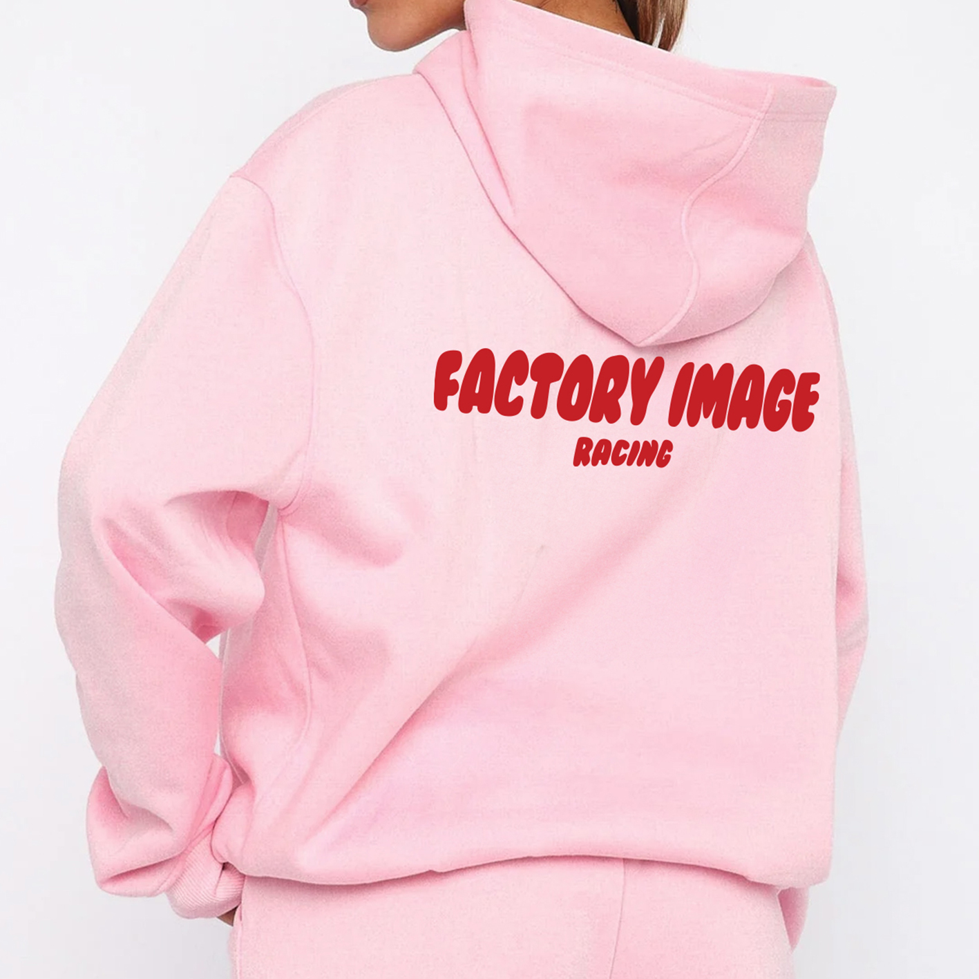 BUBBLE TEXT PINK UNISEX HOODIE - M thumbnail 2
