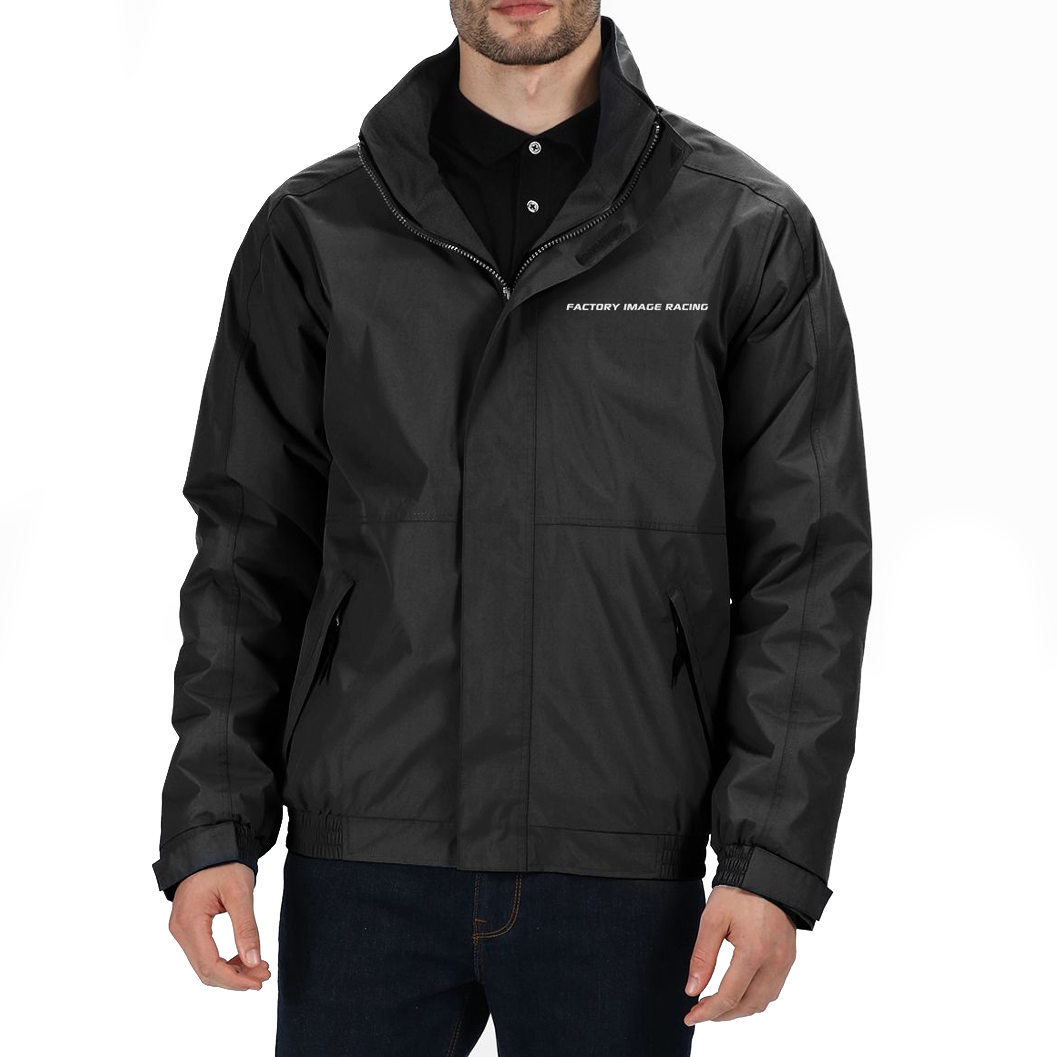 WATERPROOF COAT JACKET EXTRA LARGE, FLEECE LINED, PACK AWAY HOOD image 1
