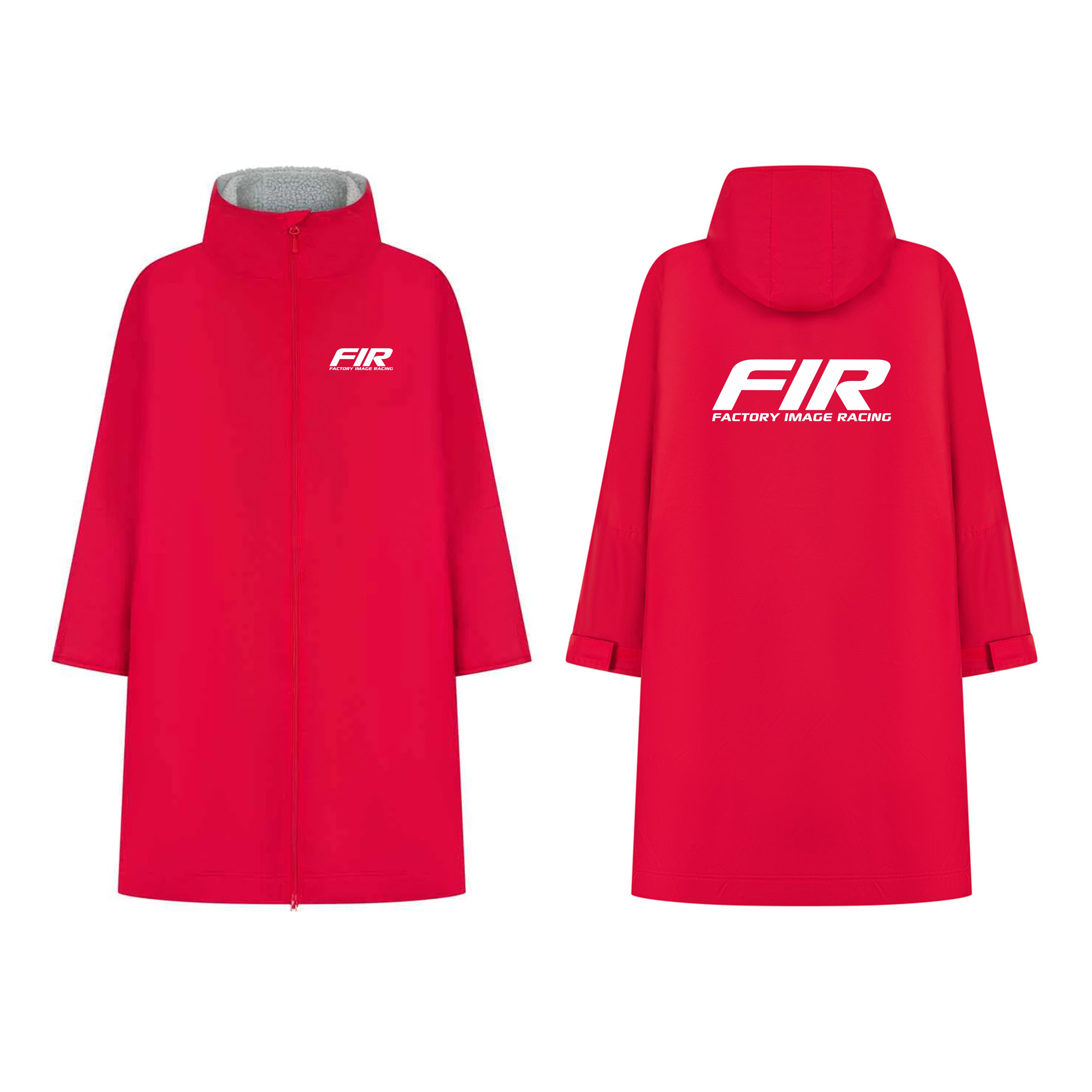 CHANGING DRY ROBE - FIR TEXT - RED - KIDS 5/8 image 1