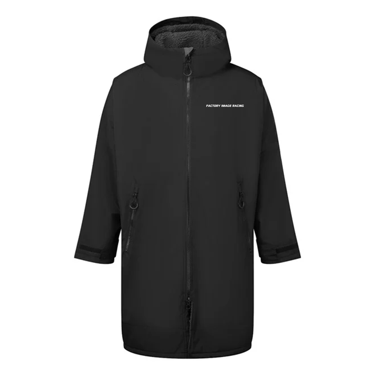 CHANGING DRY ROBE - FIR TEXT - BLACK - ADULT S/M thumbnail 2