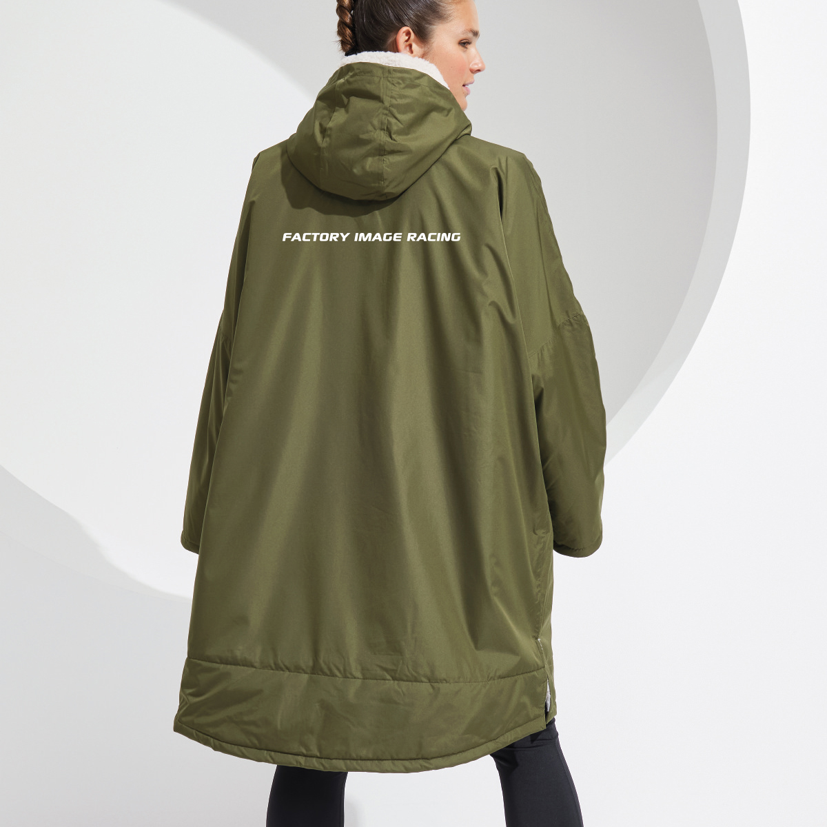 CHANGING DRY ROBE - FIR TEXT - GREEN - ADULT S/M image 1