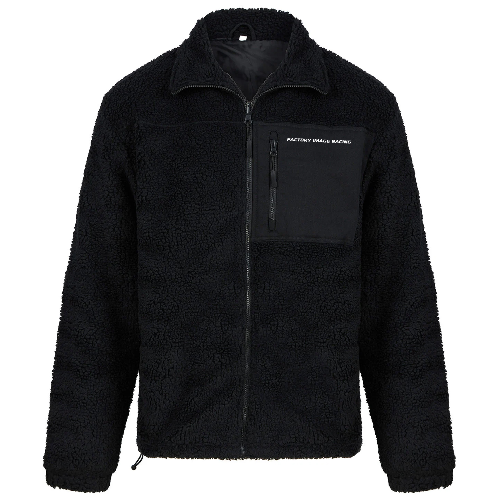 SHERPA FLEECE JACKET BLACK EXTRA LARGE FLEECE LINED, FRONT POCKET thumbnail 2