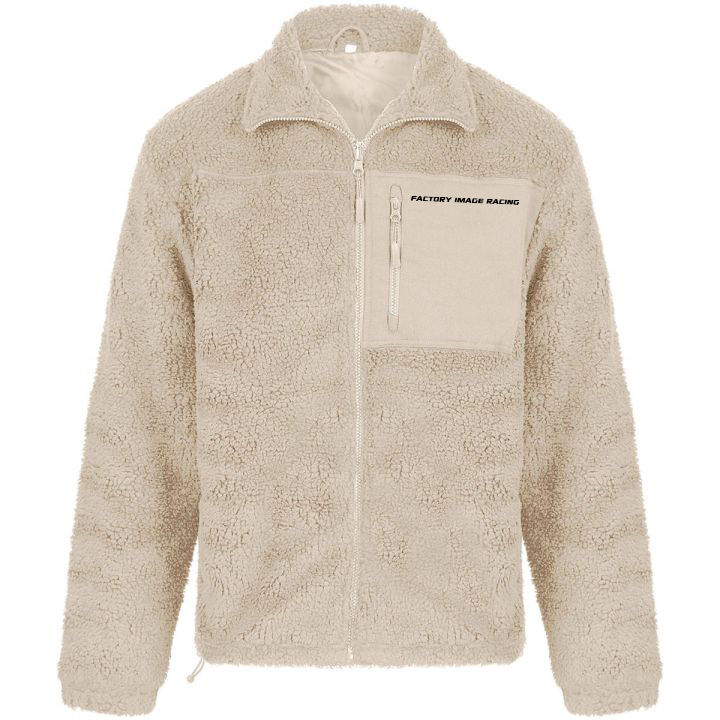 SHERPA FLEECE JACKET CREAM MEDIUM, FLEECE LINED, FRONT POCKET image 1
