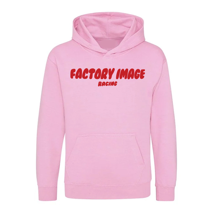BUBBLE TEXT PINK KIDS HOODIE - SIZE - 1/2 image 1