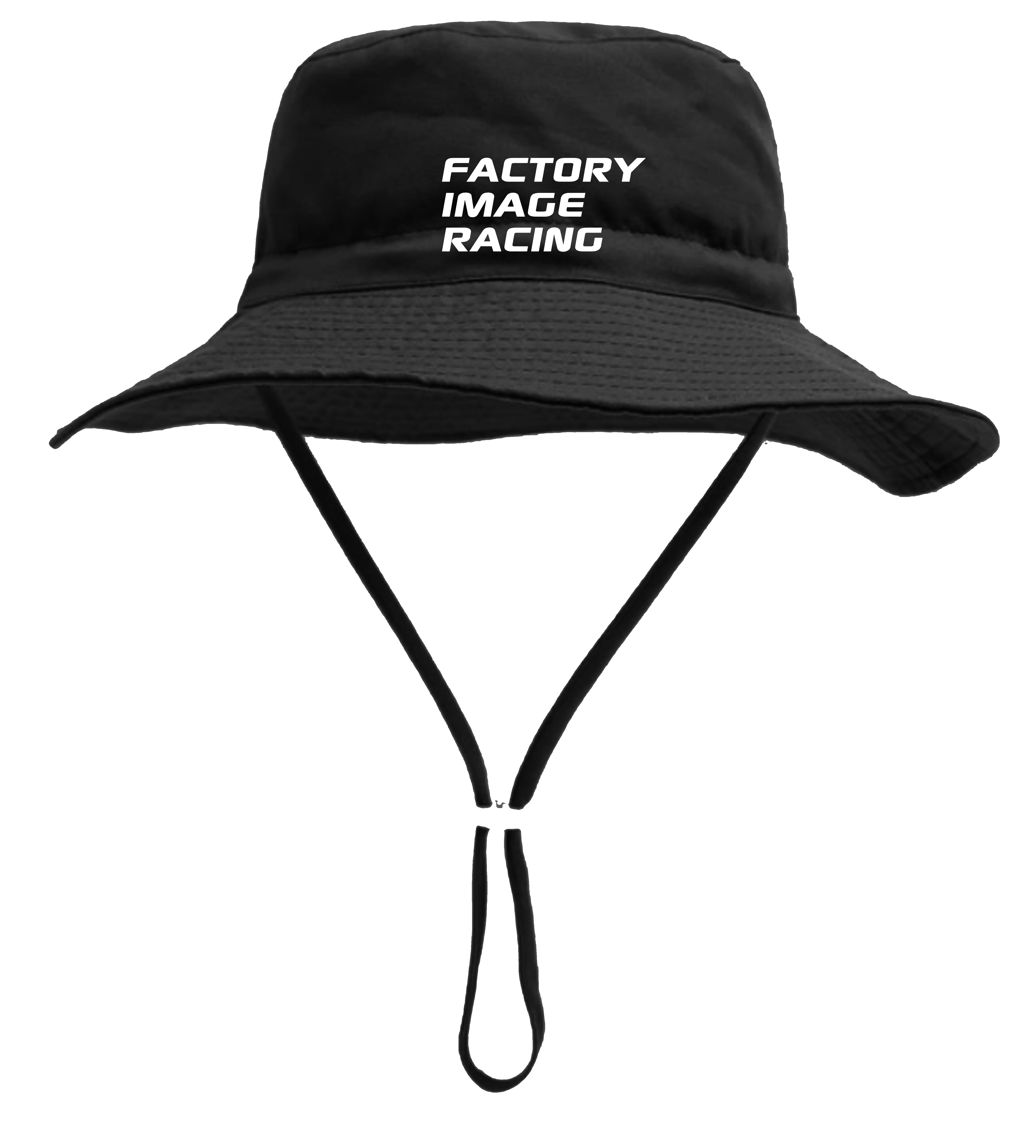 BLACK BOONIE HAT - WHITE FIR TEXT - ONE SIZE image 1
