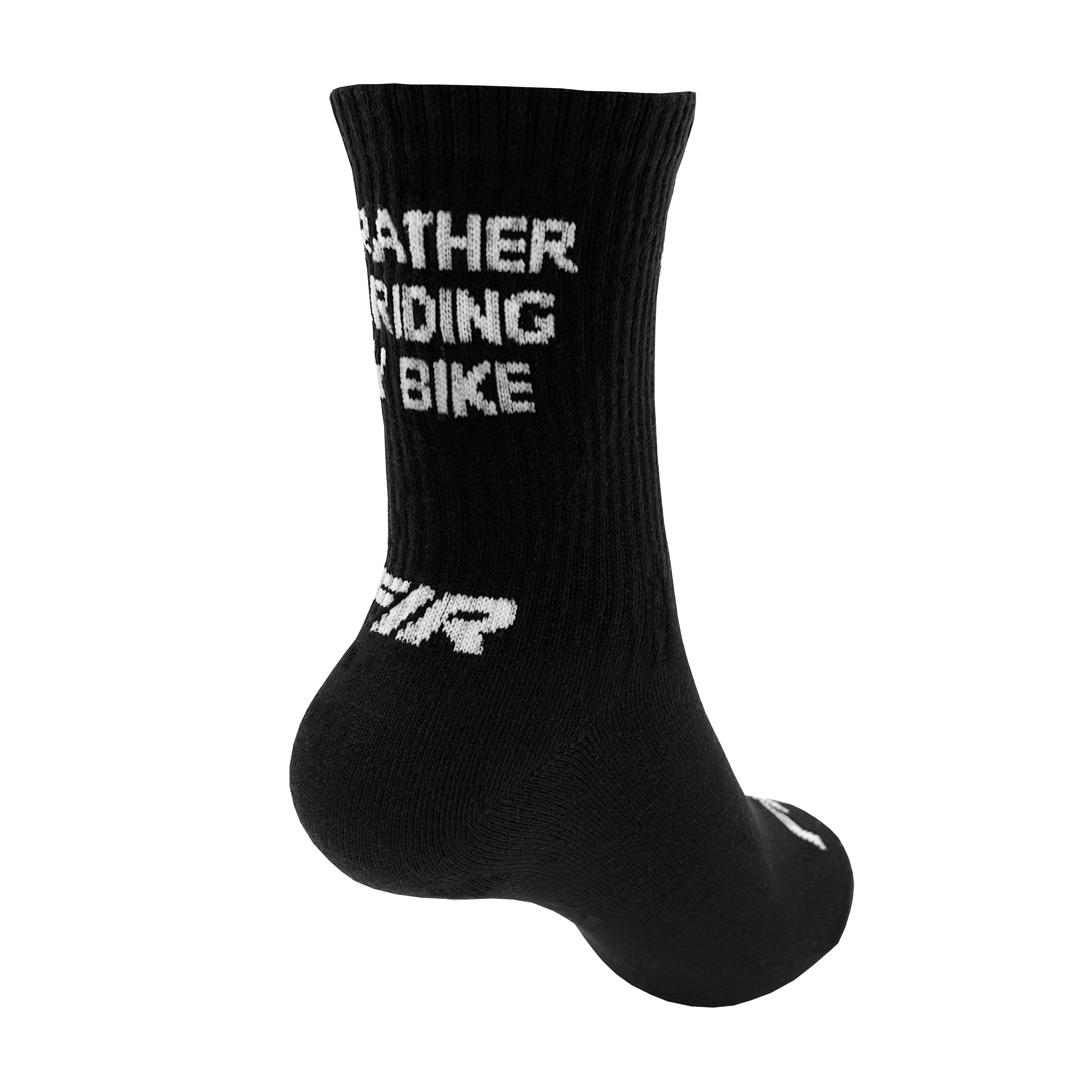 UNISEX SOCKS RATHER BE RIDING BLACK WITH WHITE FIR DESIGN SIZE S (UK 4-7) thumbnail 3