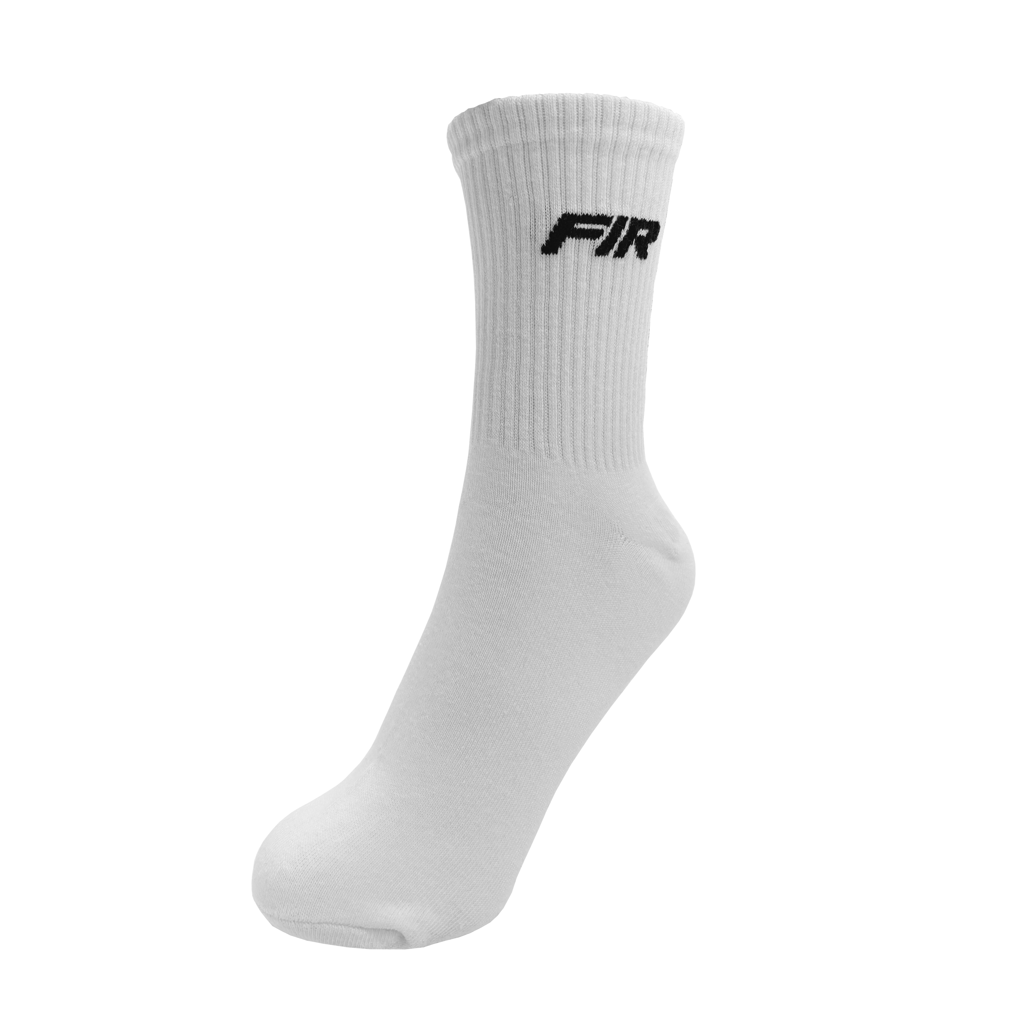 UNISEX SOCKS WHITE WITH BLACK FIR DESIGN SIZE S (UK 4-7) image 1