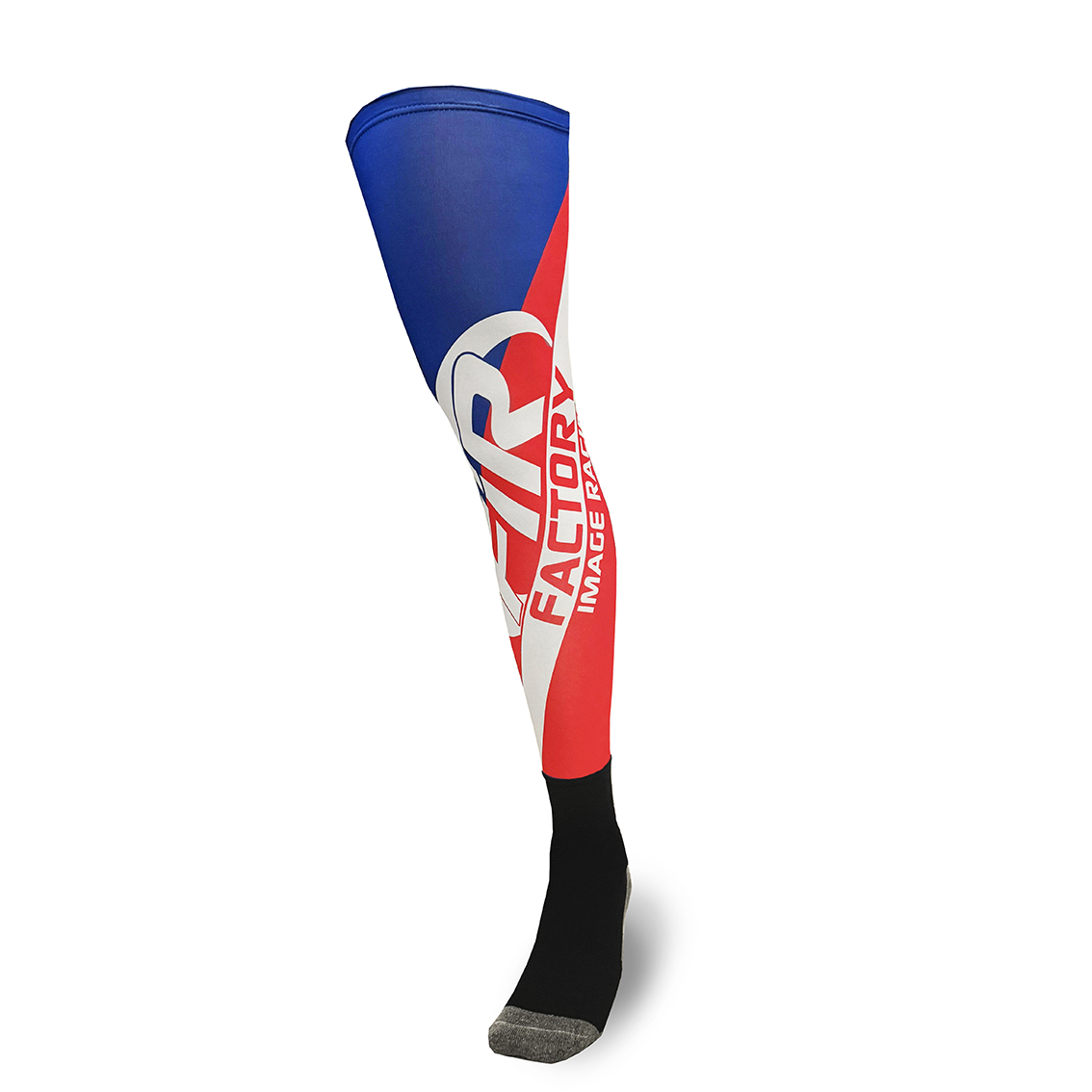 KNEE BRACE MX ENDURO SOCKS WITH FIR RED BLUE DESIGN SIZE S/M SIZE UK 3-7