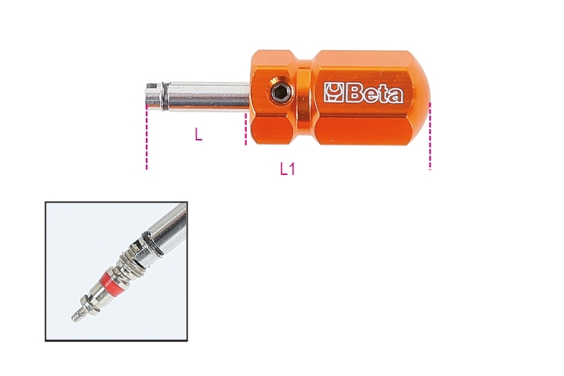 Tyre Valve Screwdriver Short Model 18mm - Beta Tools 986 48 thumbnail 5