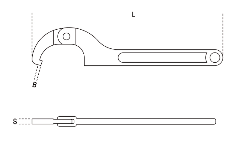 Hook Wrench with Square Noses for Ring Nuts 35mm-50mm - Beta Tools 99SQ 35-50 thumbnail 2