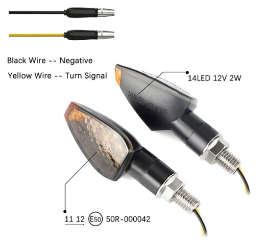INDICATORS 14 LED 12V CLEAR PAIR TURN SIGNAL E50 thumbnail 2