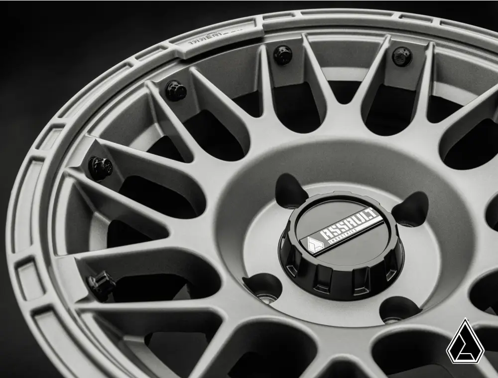 15x10 ASSAULT INDUSTRIES HELLFIRE BEADLOCK WHEELS, MATTE TITANIUM 4/136 4/137 (4x136 4x137) WHL-136-4-15-7-ILMT thumbnail 3