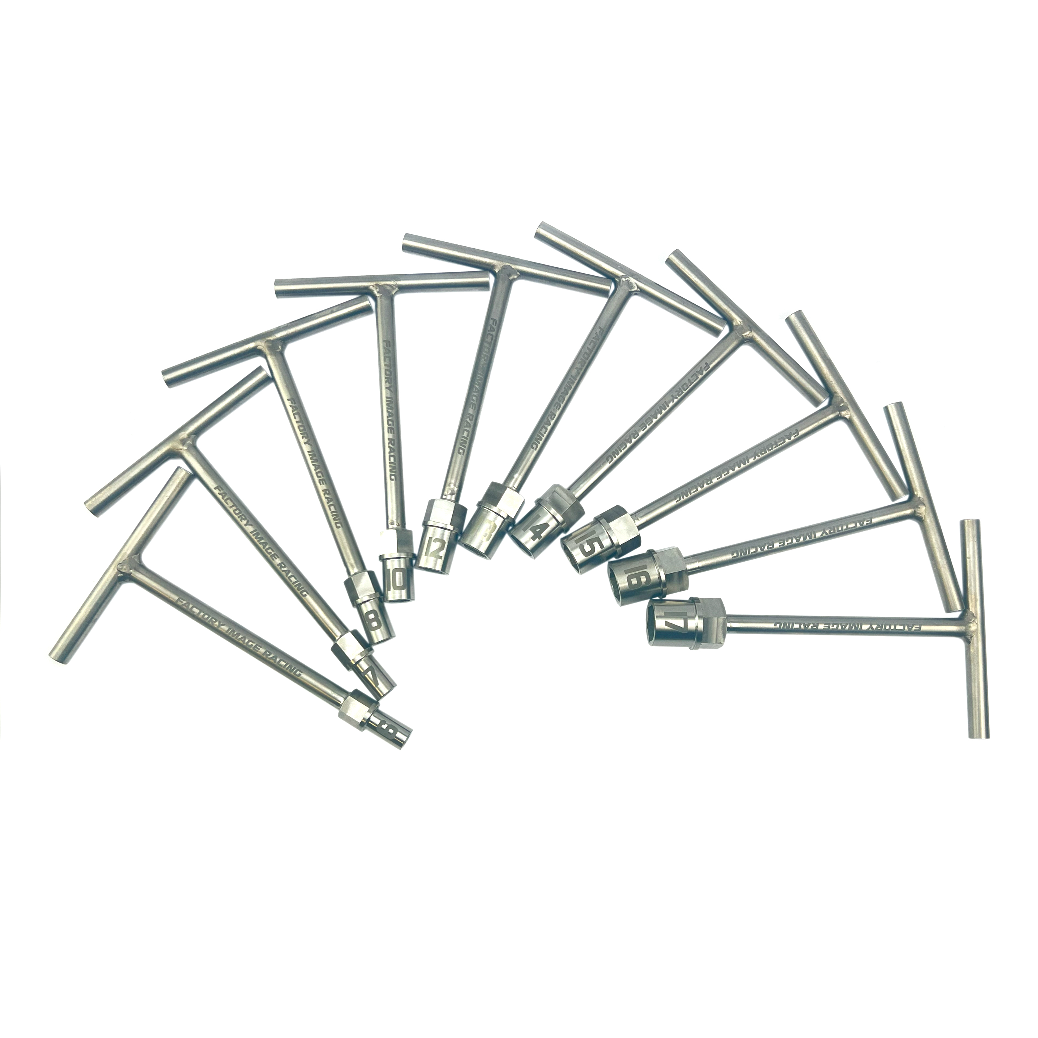 GRADE 5 TITANIUM T-BAR SET OF 10 RAW FINISH image 1