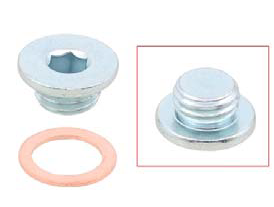 FRONT DIFFERNTIAL MAGNETIC DRAIN PLUG M10x1.25MM YAMAHA 90109-ME5-000, 90340-10001-00, 90430-10003-00 image 1