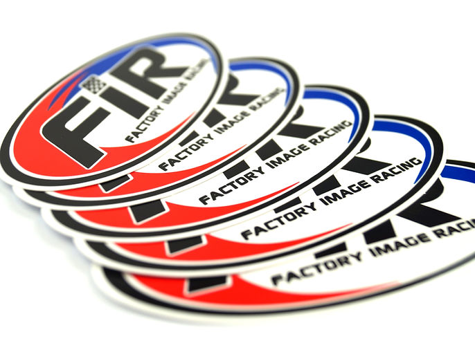 FACTORY IMAGE RACING (FIR) STICKER LAMINATED VYNIL - OVAL 11 x 5cm thumbnail 2