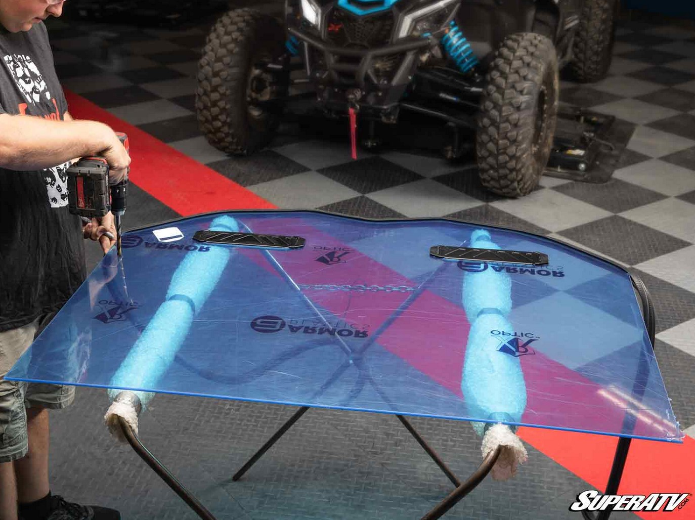 WINDSCREEN POLYCARBONATE CAN-AM X3 CUSTOM CAGE UTV, WINDSHIELD image 1