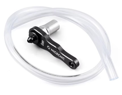 MINI BLEEDER 8mm HYDRAULIC BRAKE & CLUTCH TOOL ALUMINIUM BLACK image 1