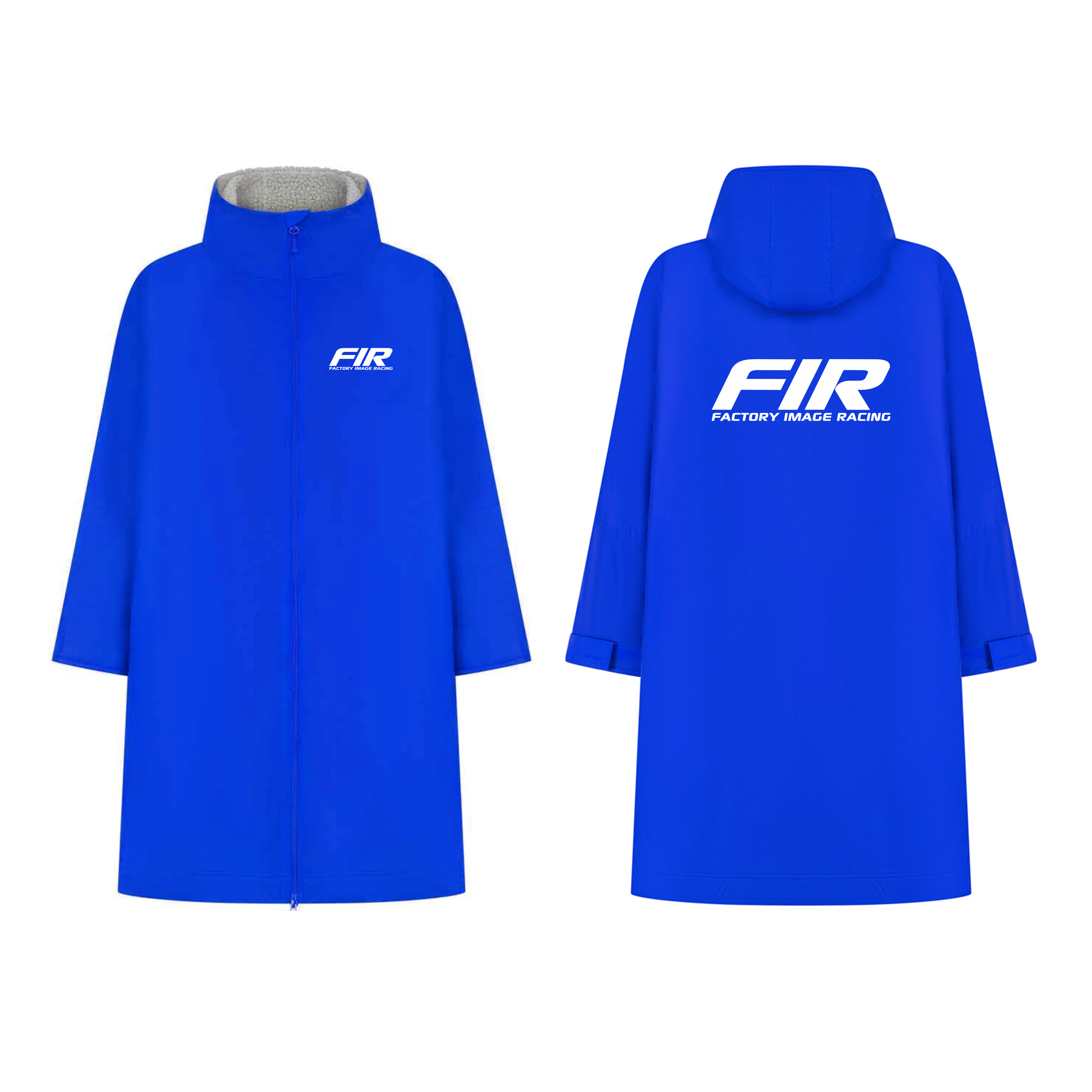 CHANGING DRY ROBE - FIR TEXT - BLUE - ADULT ONE SIZE image 1
