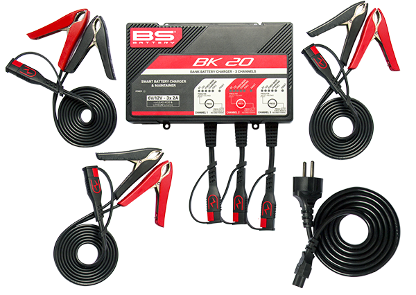 BATTERY CHARGER 12V 3 x 2A, 3 BANK CHARGER BS-BK20 !!! *** EU SOCKET *** !!! image 1