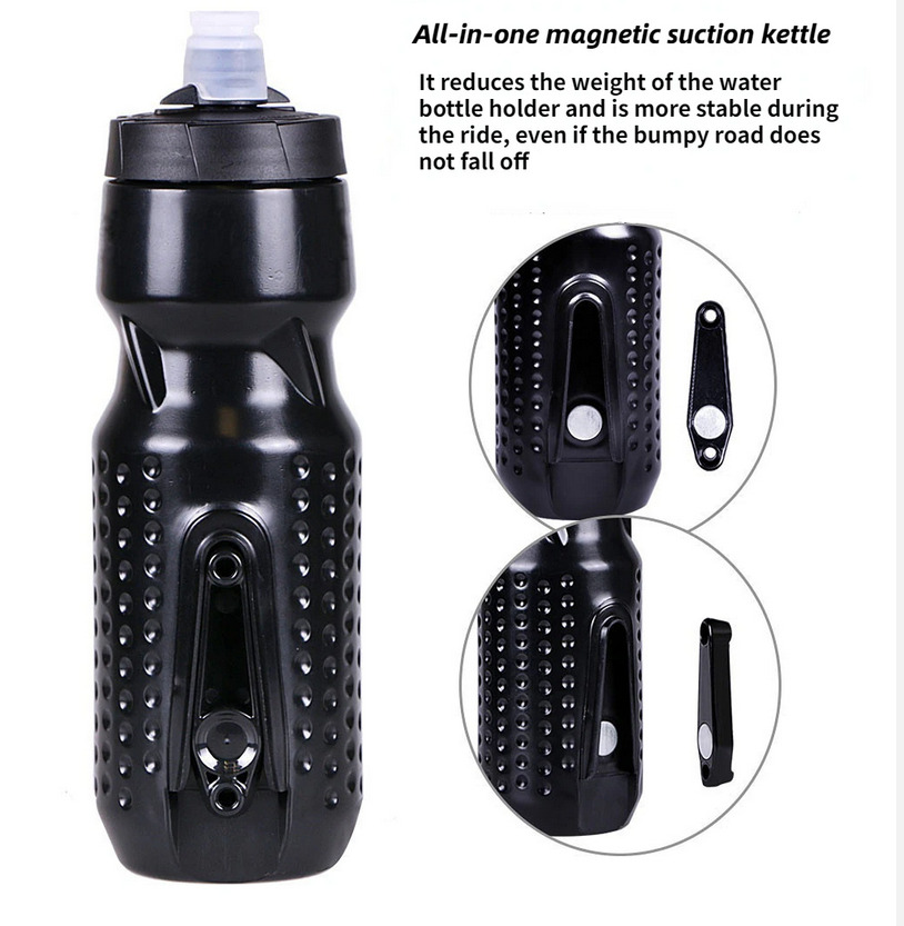 Magnetic Cycling Water Bottle Holder Cage 710ml - Grey - Fidlock Style Connection thumbnail 2