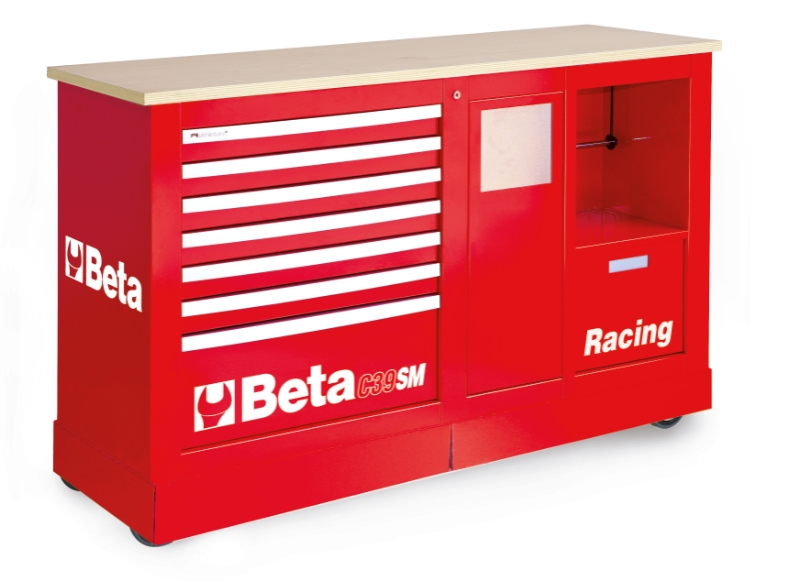 Special Mobile Roller Cabinet Racing SM Type with 7-Drawer Module and Service Module - Beta Tools C39SM-O thumbnail 7