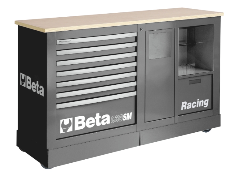 Special Mobile Roller Cabinet Racing SM Type with 7-Drawer Module and Service Module - Beta Tools C39SM-O thumbnail 4
