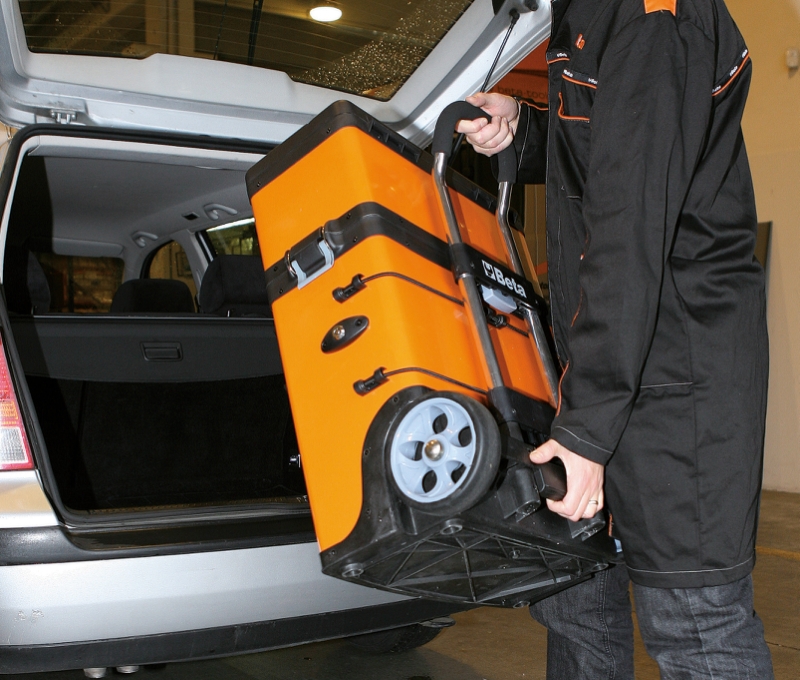 Two-Module Tool Trolley with Detachable Tool Box and Drawers - Beta Tools C41S thumbnail 4