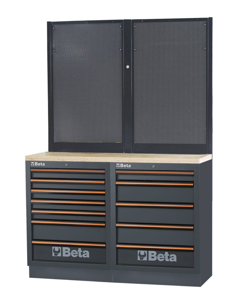 Workbenches with Wood Worktop, Drawers, and Tool Panels - BetaC45PRO C45PRO BPW-1,3