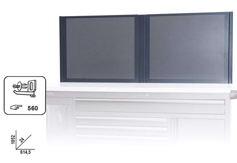 Perforated Tool Panels Pair with 50-Hook Kit for Mobile Roller Cab - BetaC45PRO C45PRO CPF image 1