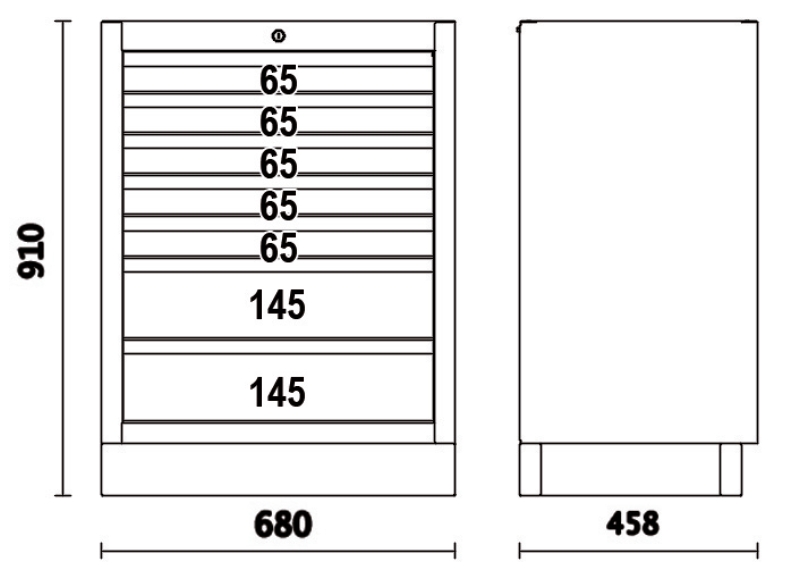 Fixed Module with 7 Drawers for Workshop - BetaC45PRO C45PRO M7 thumbnail 3