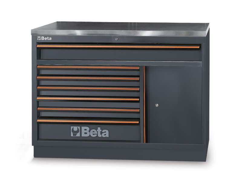 Fixed Module with 7 Drawers and Storage Compartment for Workbench - BetaC45PRO C45PRO M7A/X image 1