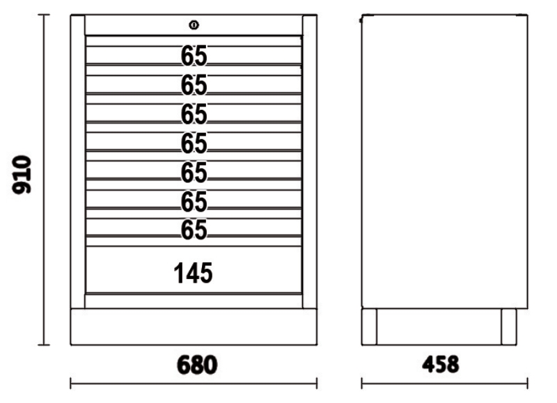 Fixed Module with 8 Drawers for Workshop - BetaC45PRO C45PRO M8 thumbnail 3