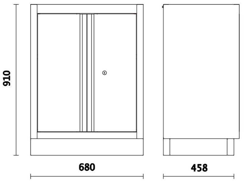 Fixed Two-Door Module with Adjustable Shelf for Workshop - BetaC45PRO C45PRO MA thumbnail 4