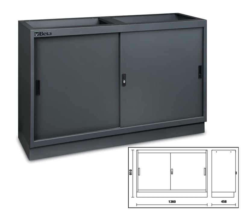 Fixed Module with 2 Doors and Adjustable Shelf for Workshop - BetaC45PRO C45PRO MAL image 1
