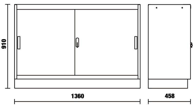 Fixed Module with 2 Doors and Adjustable Shelf for Workshop - BetaC45PRO C45PRO MAL thumbnail 4