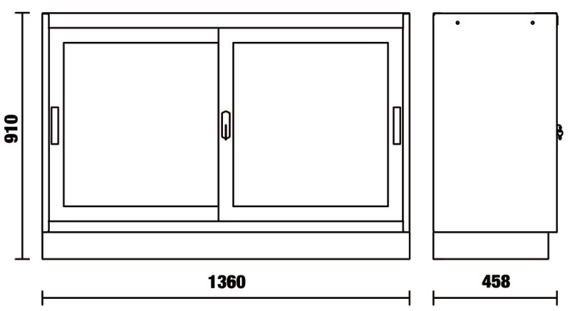 Fixed Module with Clear Polycarbonate Doors and Adjustable Shelf for Workshop - BetaC45PRO C45PRO MAT thumbnail 6