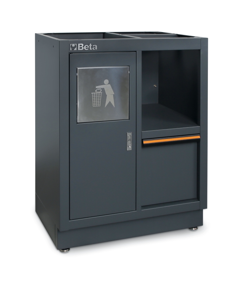 Fixed Service Module with Waste Bin and Paper Roll Compartment for Workshop - BetaC45PRO C45PRO MS image 1