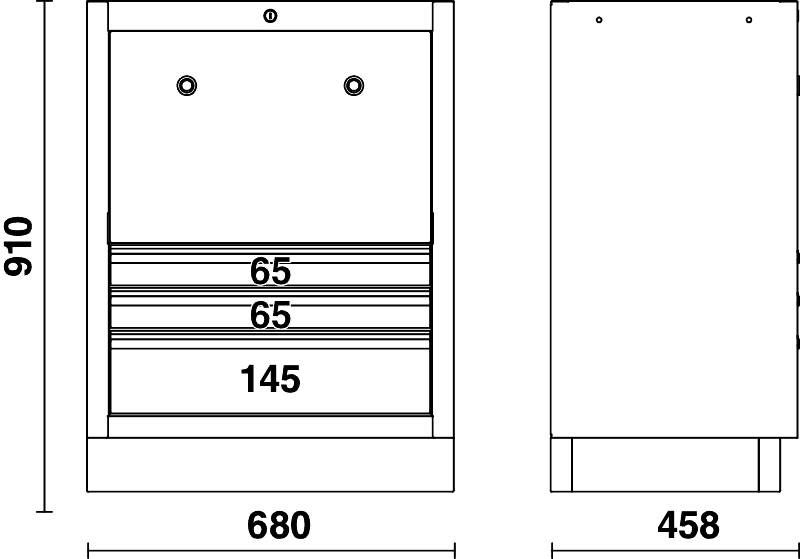 Fixed Reel Module with 3 Drawers for Workshop, Empty - BetaC45PRO C45PRO TC thumbnail 2