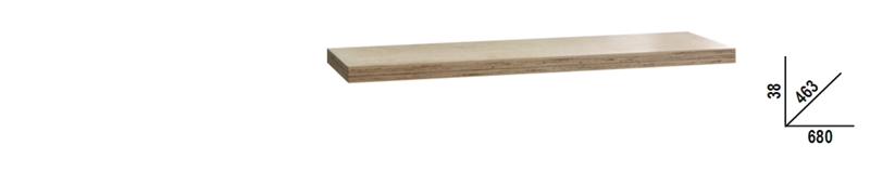 Multi-Ply Wood Worktop 680x463x38mm for Workbench - BetaC45PRO C45PW/1-0,7MT image 1
