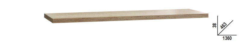 Multi-Ply Wood Worktop 1360x463x38mm for Workbench - BetaC45PRO C45PW/2-1,3MT image 1