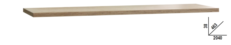 Multi-Ply Wood Worktop 2040x463x38mm for Workbench - BetaC45PRO C45PW/3-2,0MT image 1