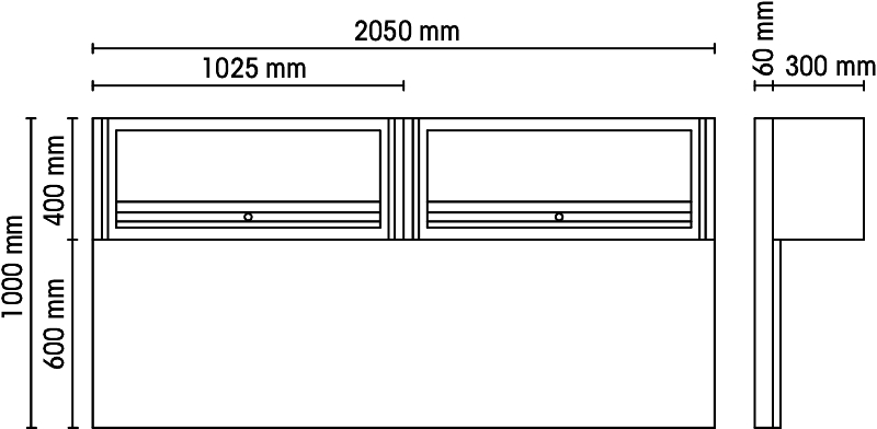 Tool Wall System with 2 Suspended Cabinets, Gas Springs, 2050x620mm Wall Panel, Fits 2m Workbench - BetaRSC55 C55/2PM thumbnail 2