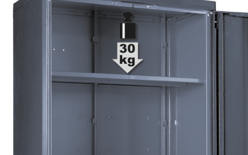 Single-Door Tool Cabinet, 1770x420x420mm, Adjustable Shelves, Lockable, with Clothes Rail - BetaRSC55 C55A1 thumbnail 2