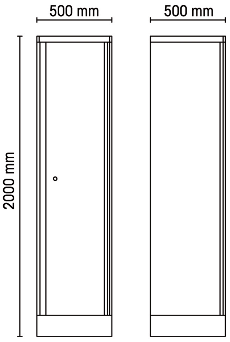 Single-Door Tool Cabinet, 1770x420x420mm, Adjustable Shelves, Lockable, with Clothes Rail - BetaRSC55 C55A1 thumbnail 4