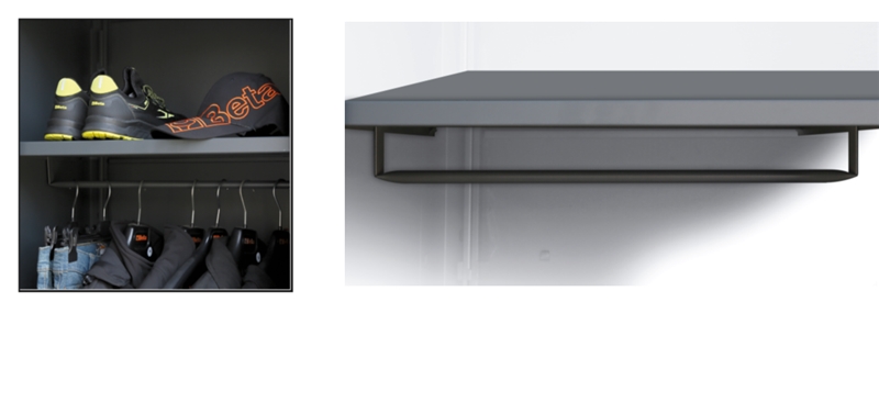 Interior Shelf with Clothes Rail for Tool Cabinet, 497x403mm - BetaRSC55 C55 A1/RB42 image 1