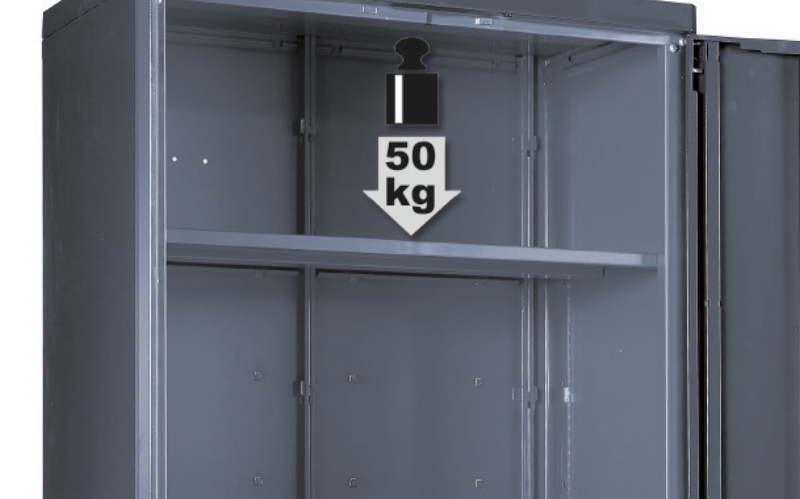 Two-Door Tool Cabinet, 1798x797x403mm, Adjustable Shelves, Lockable - BetaRSC55 C55A2 thumbnail 4