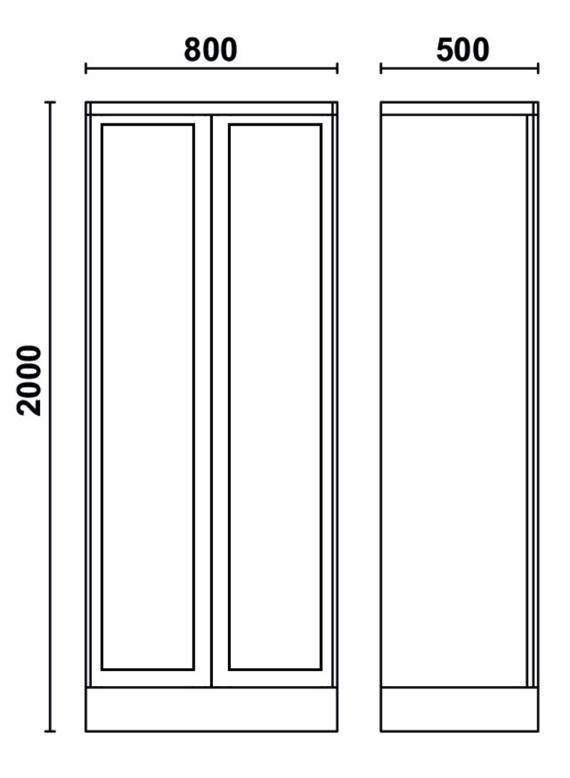 Tool Cabinet with Two Clear Polycarbonate Doors, 1798x797x403mm, Adjustable Shelves, Lockable - BetaRSC55 C55AT2 thumbnail 2