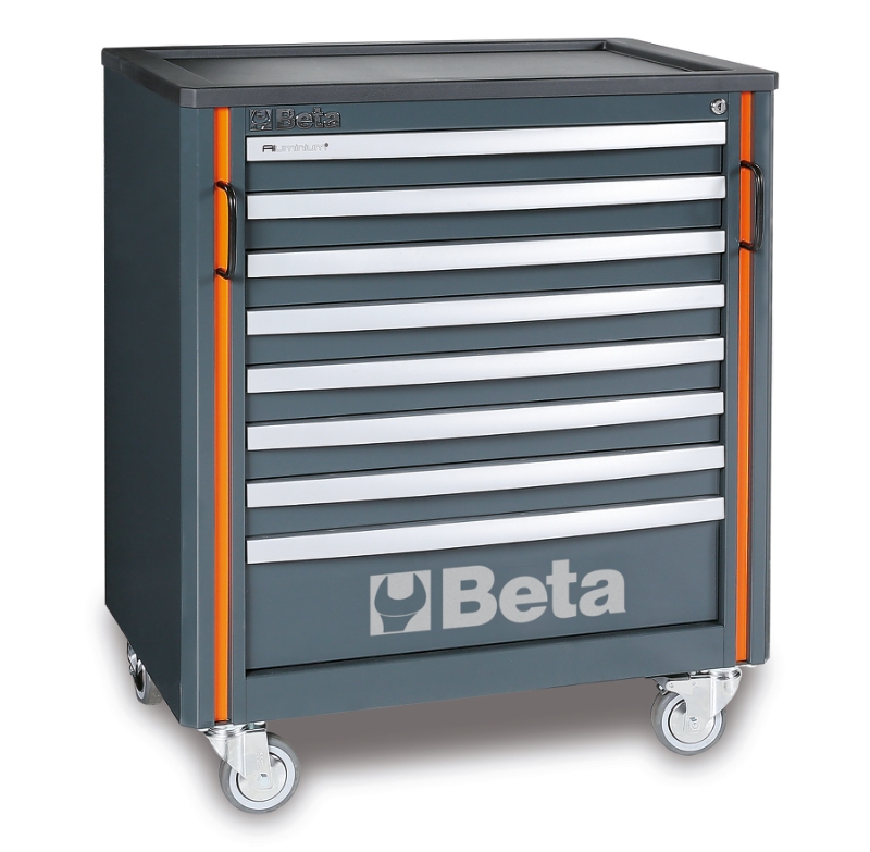 Roller Cabinet Module with 8 Drawers, Ball Bearing Slides, Central Lock, 588x367mm Drawers, 100mm Castors - BetaRSC55 C55C8 image 1
