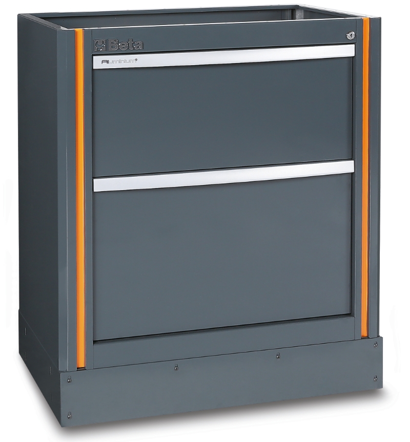 Fixed Module with 2 Drawers, Ball Bearing Slides, Central Lock, 588x367mm Drawers - BetaRSC55 C55M2 image 1